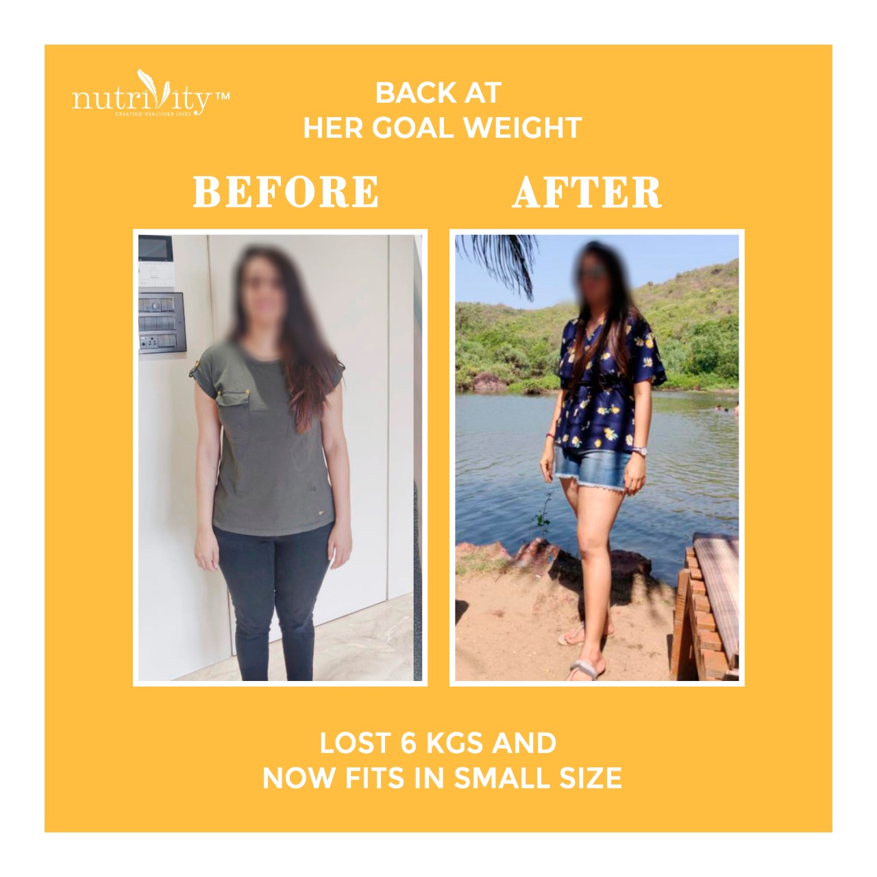 weight loss transformation of a client